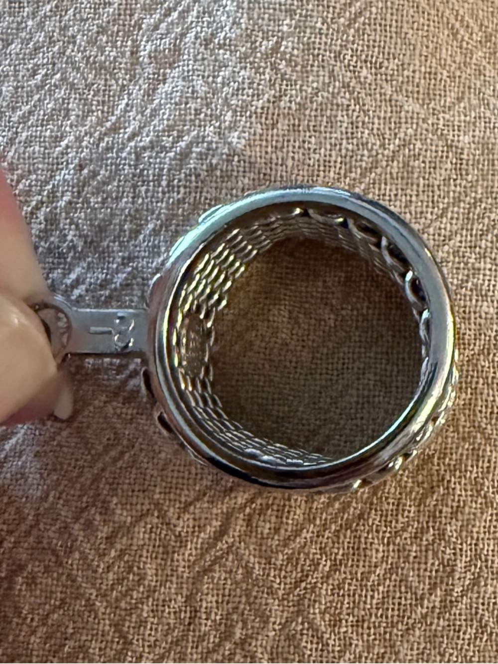 Tiffany & Co. Silver Mesh Band Size 7 1/2 - 8 - Picture 6 of 6